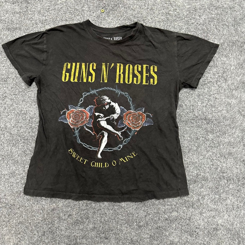 Guns N' Roses T-Shirt Womens Size M Black Sweet Child O' Mine Graphic Band Tee